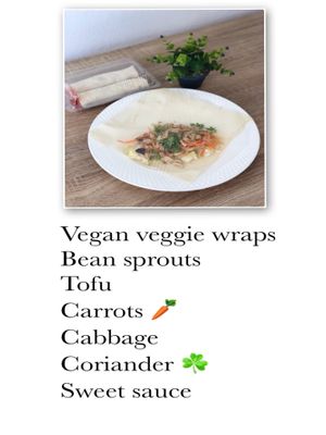 Vegan veggie wraps at Happy Time in Chiang Mai