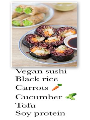 Vegan sushi at Happy Time in Chiang Mai