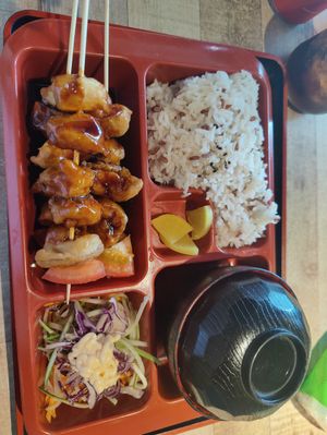 Teriyaki Kebab Set at Vegan Delights Cafe in Ipoh