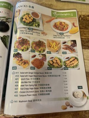 Menu (there are most options with specials too)   at Vegan Delights Cafe in Ipoh
