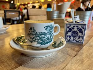 Coffee with plant based milk (think it was oat)  at Vegan Delights Cafe in Ipoh