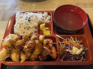 Japanese bento box   at Vegan Delights Cafe in Ipoh