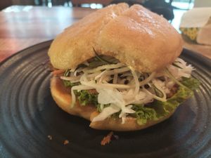 Burger at Vegan Delights Cafe in Ipoh