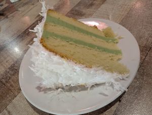 Kokonut cream cake at Vegan Delights Cafe in Ipoh