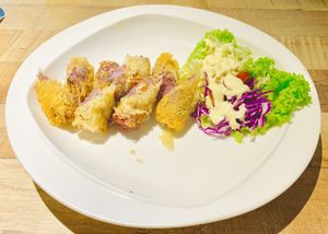 Yam Spring Rolls at Vegan Delights Cafe in Ipoh