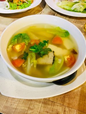 Salted Fish Slice Vermicelli Soup  at Vegan Delights Cafe in Ipoh