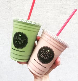 Matcha Green & PB&J smoothies at I Love Juice Bar in Dallas