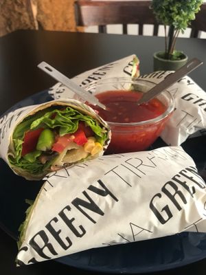 vegan menu at Greeny in Tirana