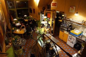 Half the tables were reserved, when we entered (Saturday 6pm). at Bolhoed in Amsterdam