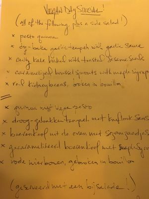 Daily Special  at Bolhoed in Amsterdam