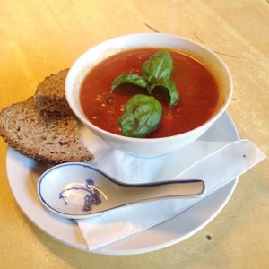 Soup of the day (6th april 2015) - Tomato and Ginger at Bolhoed in Amsterdam