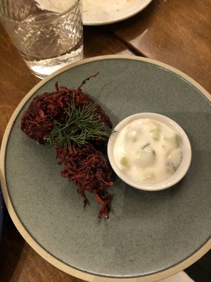 Beetroot Bhaji at No. Twelve in Nottingham