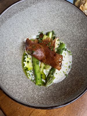 asparagus and prosciutto   at No. Twelve in Nottingham