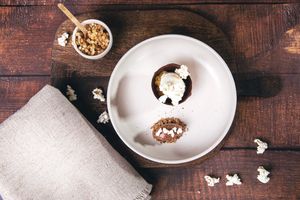 Chocolate orange dessert  at No. Twelve in Nottingham