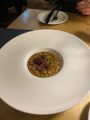 Brussel and kimchi risotto   at No. Twelve in Nottingham