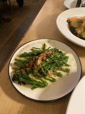 Grilled broccoli   at No. Twelve in Nottingham
