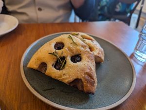 Olive bread at No. Twelve in Nottingham