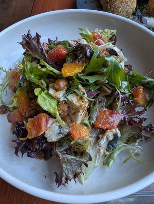 Orange & blue salad at No. Twelve in Nottingham