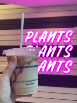 Salted caramel milkshake $7.50  at PLANTA Burger in Toronto