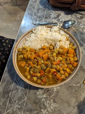 Curry and rice at Wicked Willow in Stevens Point