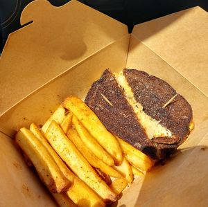 tofu rueben and wicked fries at Wicked Willow in Stevens Point
