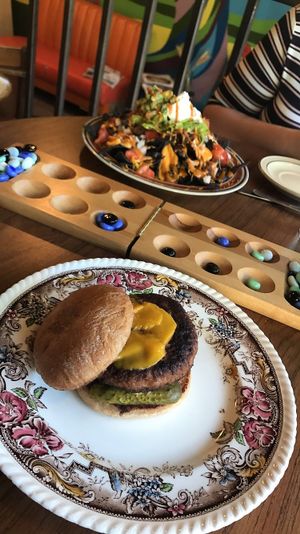 Burger (beet burger) at Wicked Willow in Stevens Point