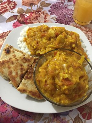 Squash curry at Krishna Bhog in Huaraz
