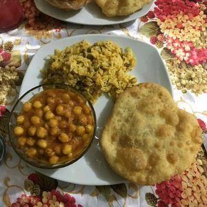 not fancy but soooo tasty. all vegan at Krishna Bhog in Huaraz
