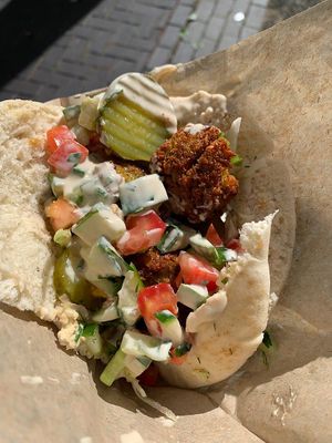 Medium falafel in pita £7  at Edna's Kitchen in Bristol