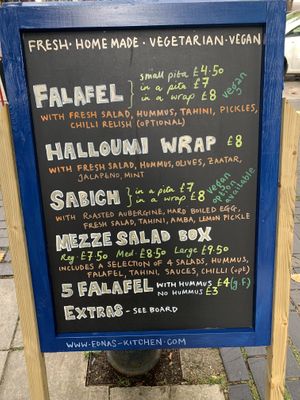 Sign  at Edna's Kitchen in Bristol