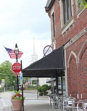 Outside Blackberry at Blackberry Market in Glen Ellyn