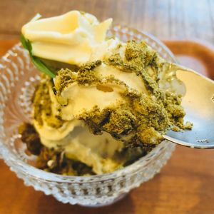 Hemp soft-serve at Medel Deli  in Tokyo