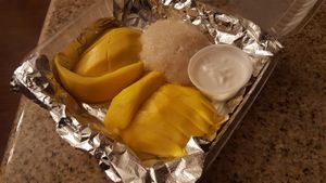 Khao Niao Mamuang - Thai Coconut Sticky Rice with Mango at Thai Basil in Cameron Park