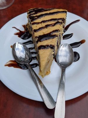 Cheese cake. Definitely not like the cheese cake I’d expect in the US but delicious either way. at Bodhi Vegan in Paris