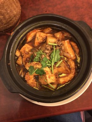 Cocotte de “crevettes” caramélisées  at Bodhi Vegan in Paris