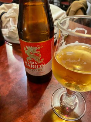 Vietnamese beer at Bodhi Vegan in Paris