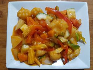 Porc vegan a l aigre douce  at Bodhi Vegan in Paris