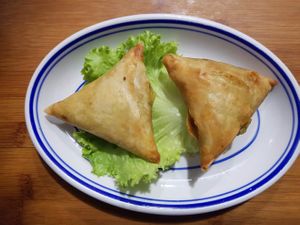 Samoussa  at Bodhi Vegan in Paris