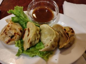 Dumplings at Bodhi Vegan in Paris