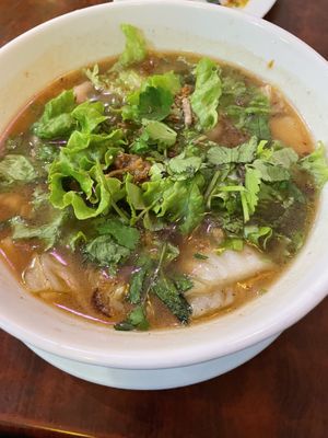 Wonton soup  at Bodhi Vegan in Paris