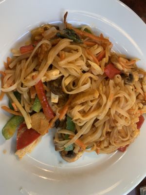 Fried noodles  at Bodhi Vegan in Paris