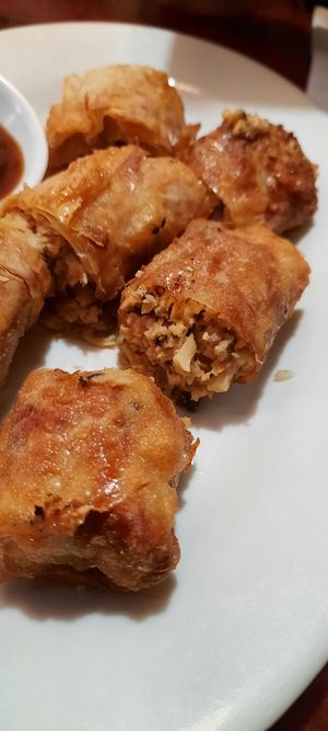 Imperial rolls at Bodhi Vegan in Paris