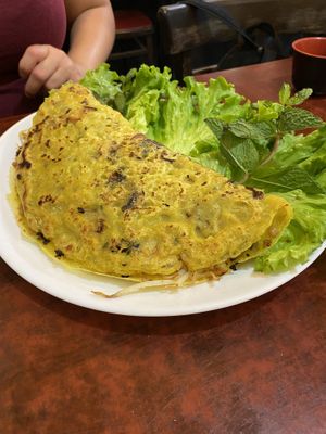 Vietnamese crépe (54 on the menu)  at Bodhi Vegan in Paris