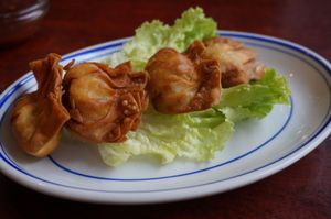 Won ton at Bodhi Vegan in Paris