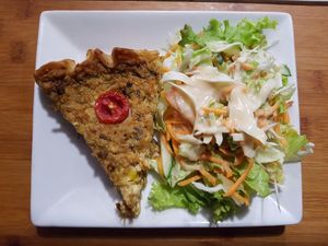 Quiche courgette  at Bodhi Vegan in Paris