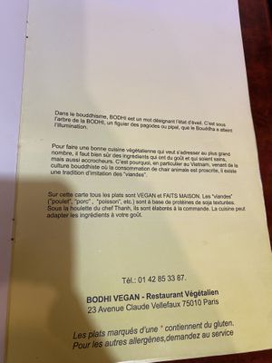   at Bodhi Vegan in Paris