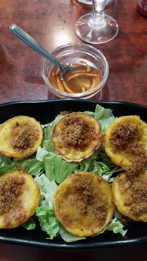 Vietnamese pancakes at Bodhi Vegan in Paris