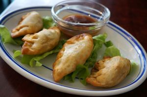 Deep fried Won Ton at Bodhi Vegan in Paris