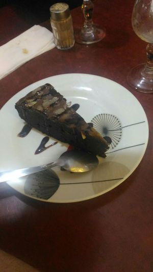 Chocolate cake at Bodhi Vegan in Paris