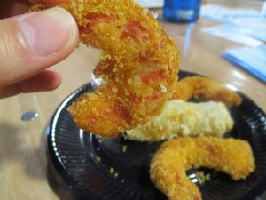 Shrimp tempura at Paris Vegan Festival at Bodhi Vegan in Paris